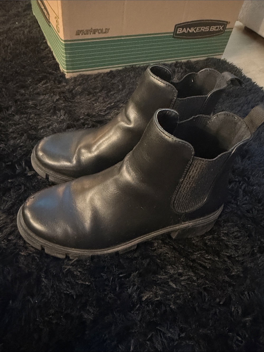Men's Black Chelsea Boots - Classic Slip-On Ankle Shoes